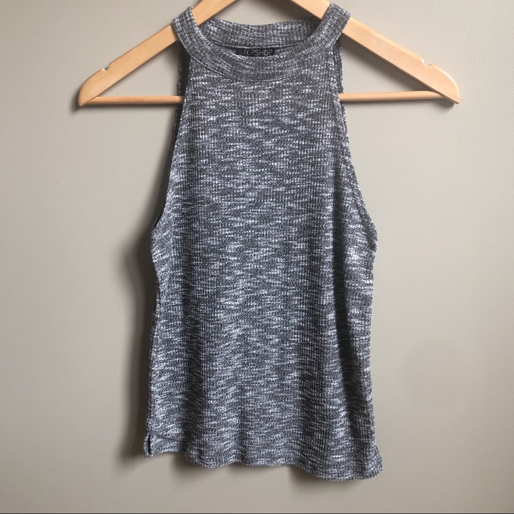 Topshop Grey Halter Tank Top 2